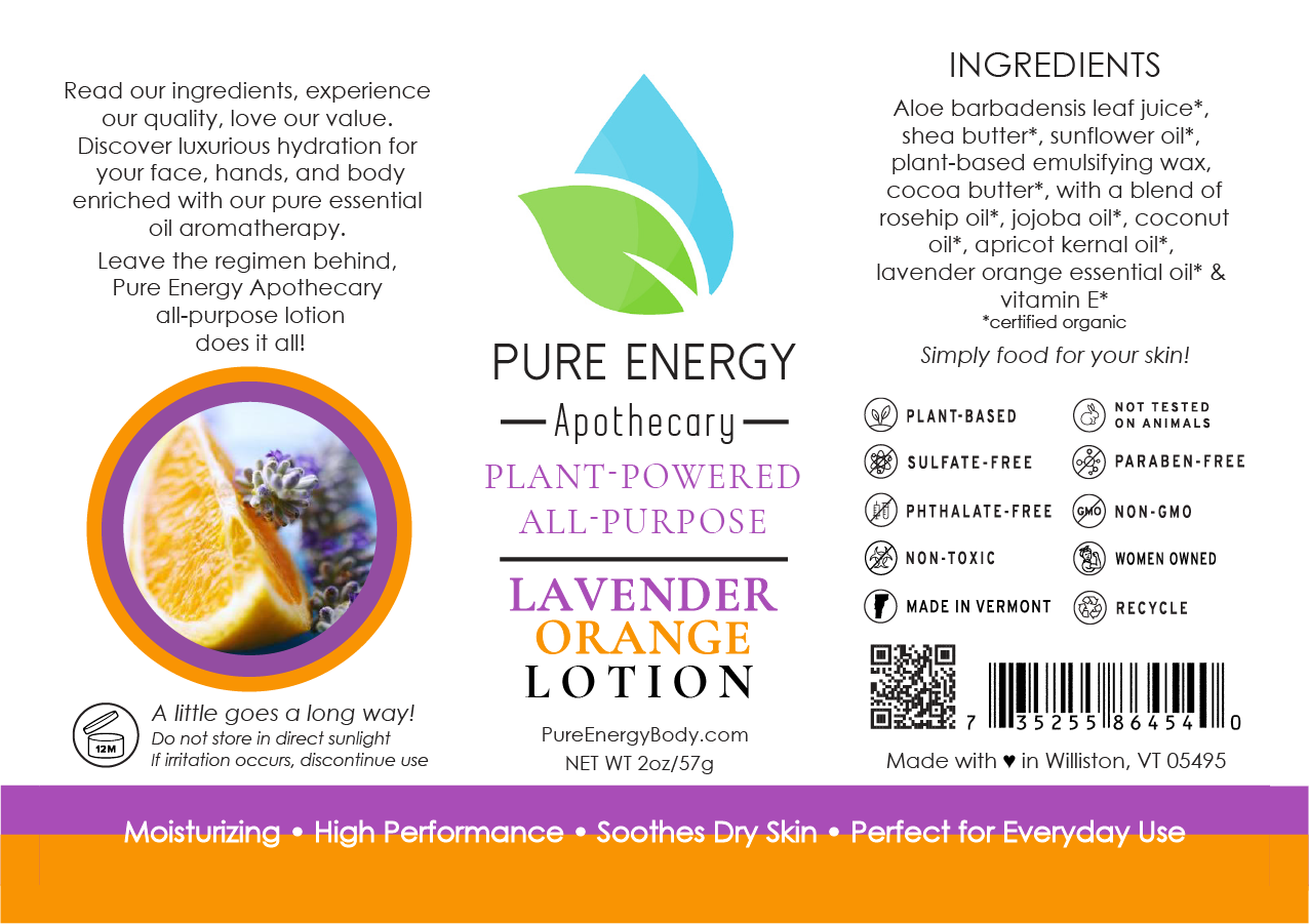 Natural All Purpose Lotion 2 oz (Lavender Orange)