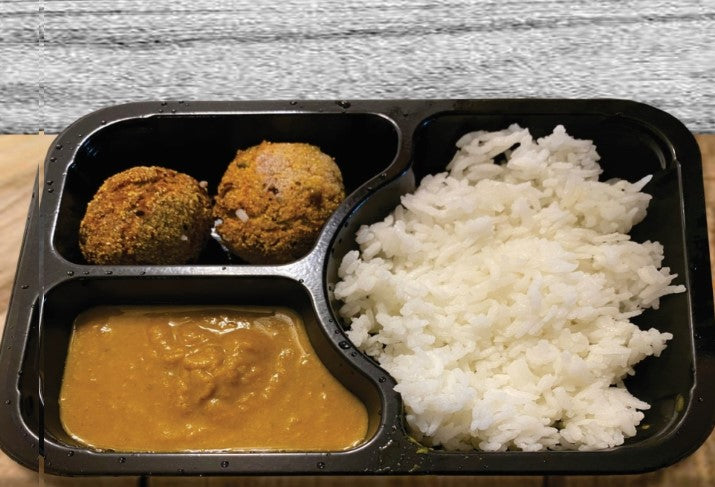 Rice and Lentils Stew with Vegetable Kebabs