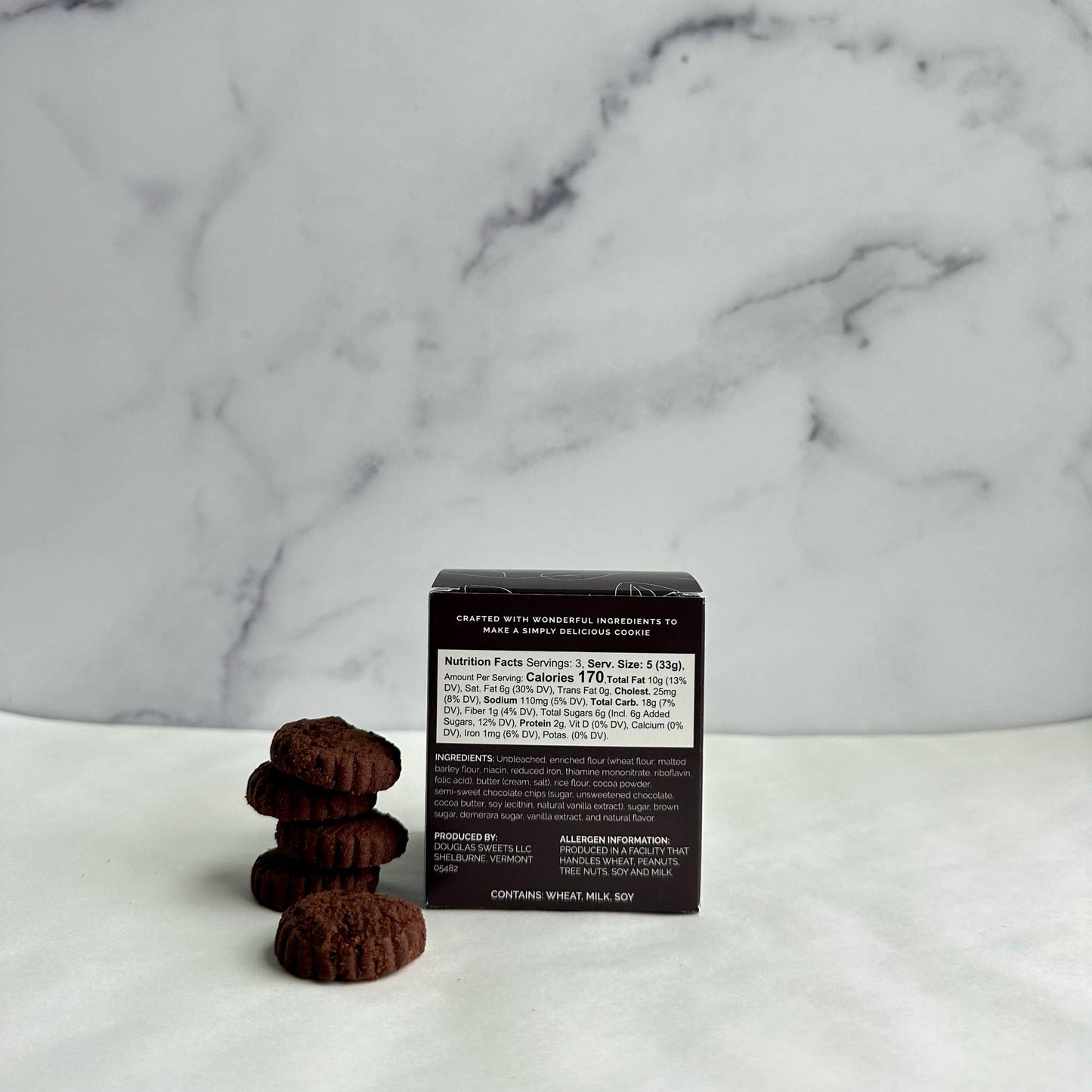 Mini Box: Double Dark Chocolate Shortbread Cookies