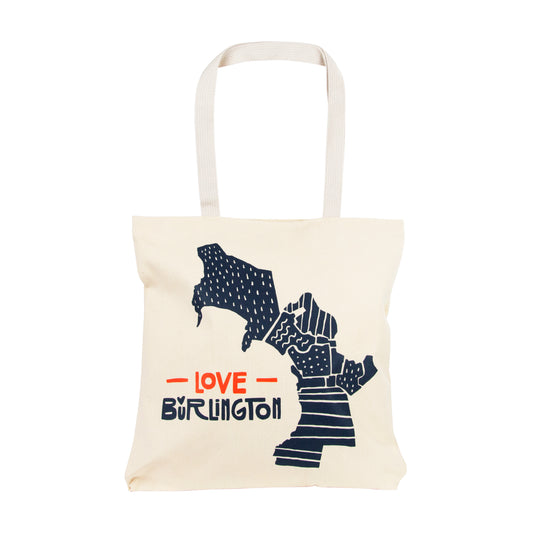 Love Burlington Everyday Tote BTV Map