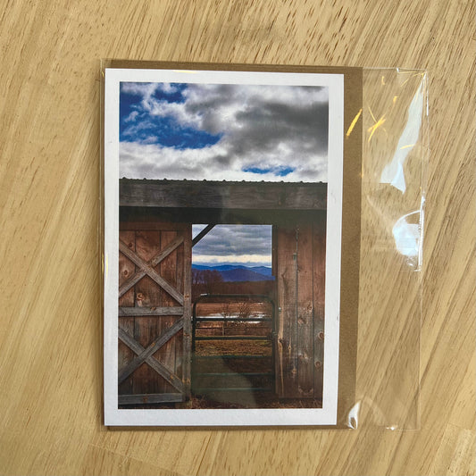 Barn View Greeting Card