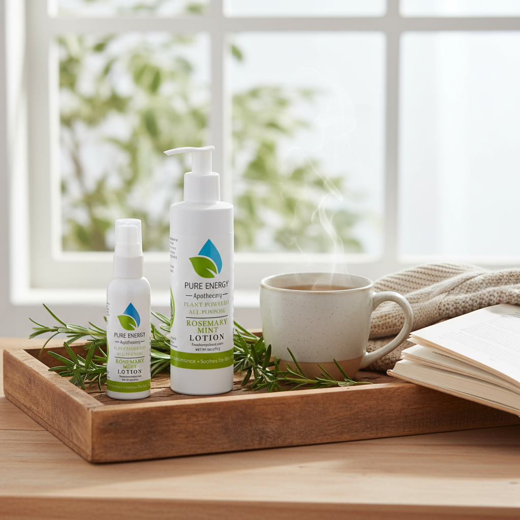 Rosemary Mint All-Purpose Organic Lotion 8oz – Deep Moisture, Fresh Scent, Non-Toxic | Pure Energy Apothecary