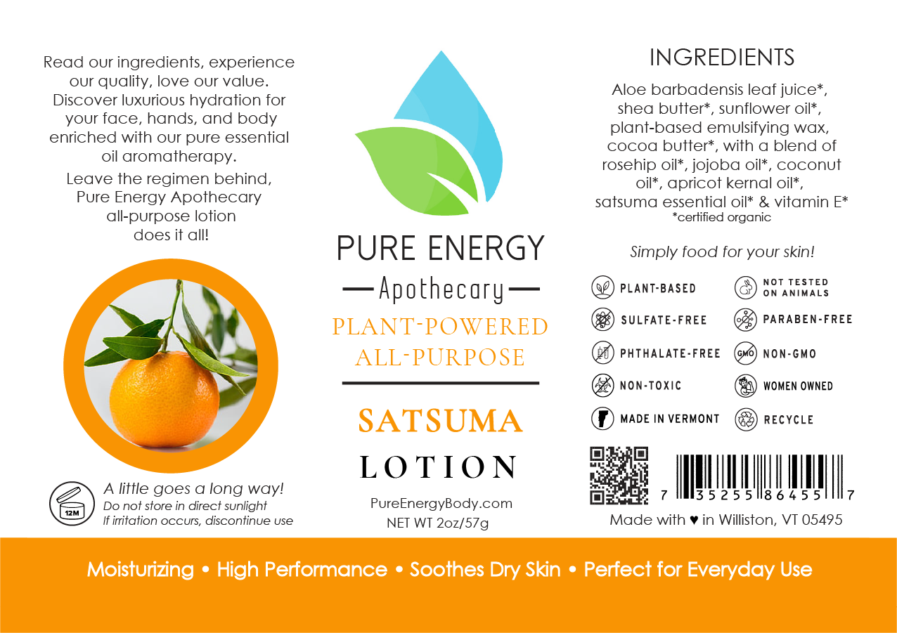 Natural All Purpose Lotion 2 oz (Satsuma)