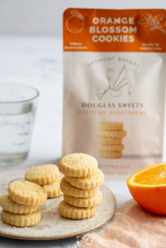 Orange Blossom Shortbread Cookies
