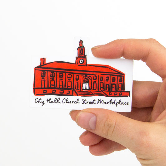 Church Street Marketplace City Hall Sticker