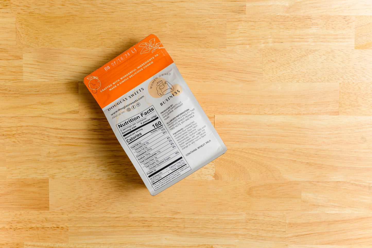 Orange Blossom Shortbread Cookies