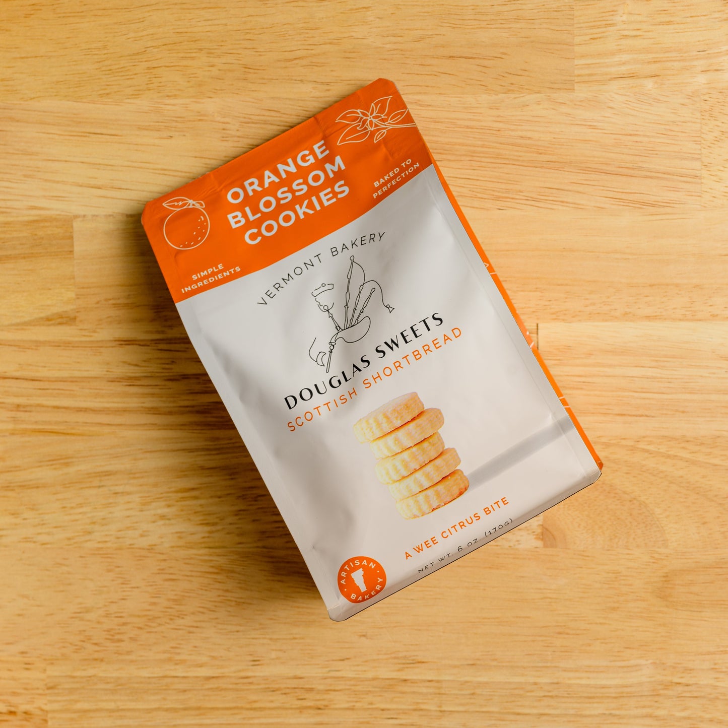 Orange Blossom Shortbread Cookies