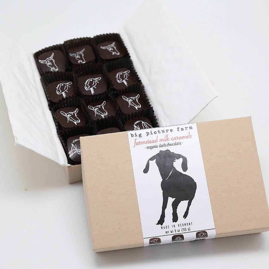 Chocolate Covered Goat Milk Caramel: 12 piece