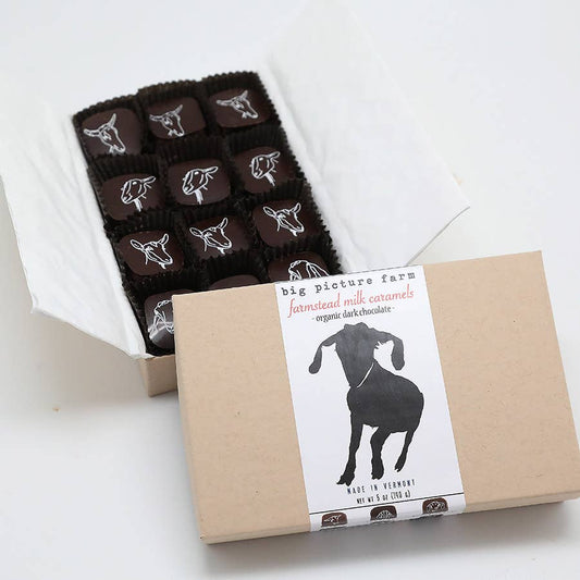 Chocolate Covered Goat Milk Caramel: 12 piece