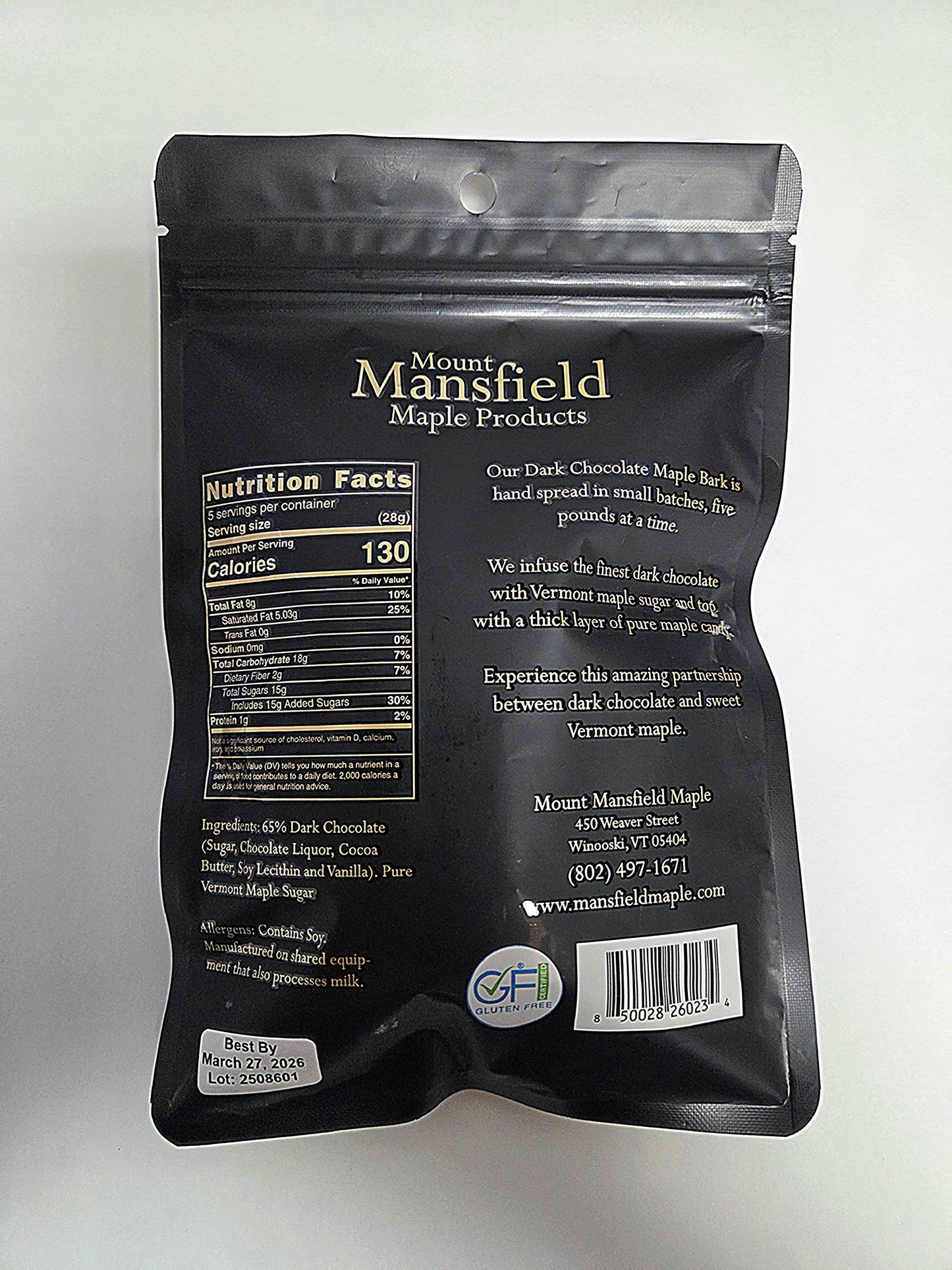 Dark Chocolate Maple Bark - 5oz bag