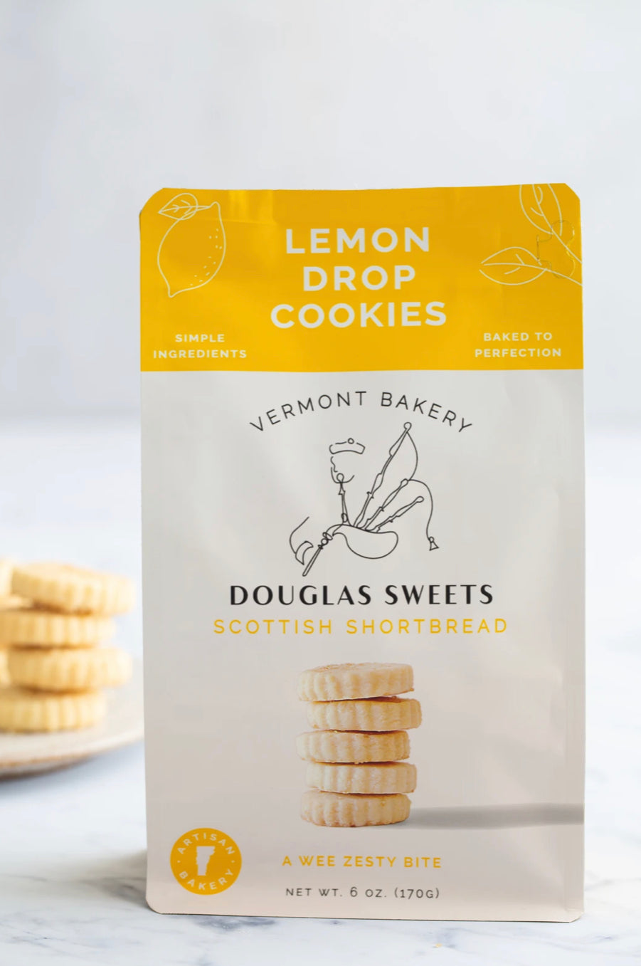 Lemon Drop Shortbread Cookies